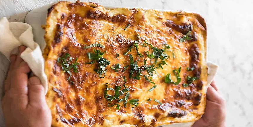 Lasaña al horno acabada