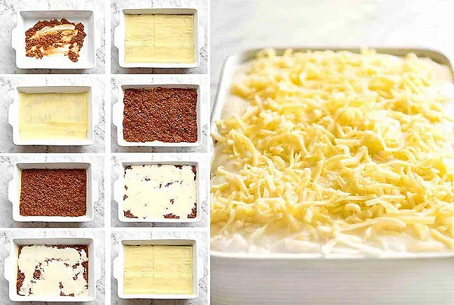 Todos los ingredientes necesarios para realizar una lasaña