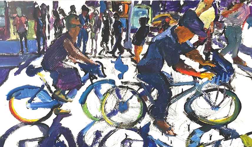 Cuadro con bicicletas de Tom Christopher