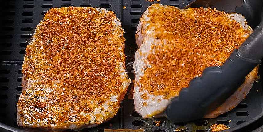 Cocinar chuleta de cerdo en freidora de aire